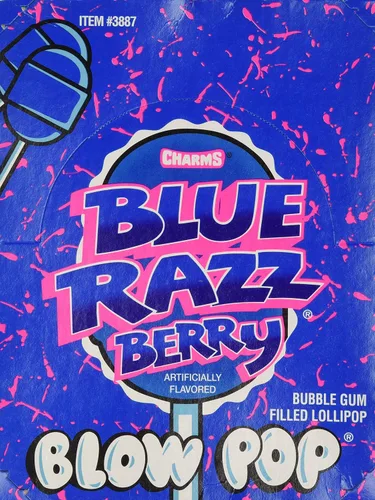 Miniatura 2 de Charms Blue Razzberry Blow Pops Lollipops Cantidad: 48