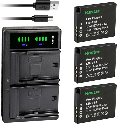 Miniatura 8 de Kastar Paquete de 1 batería y cargador USB LTD2 compatible con batería recargable de iones de litio Kokad LB-015 y cámara digital Kokad PIXPRO WPZ2