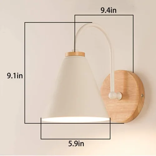 Miniatura 2 de ZUMAHA Aplique de pared nórdico lámpara de pared tricolor luz hogar luces de pared hierro madera múltiples espacio universal simple moderno sala