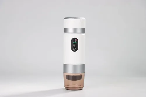 Miniatura 7 de Cafetera portátil KF-JN-03 con pantalla digital y presión de 20 bares, infusión caliente y fría, compatible con café molido y cápsulas, diseño