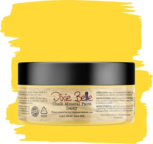 Miniatura 70 de Dixie Belle Paint Company - Pintura con acabado de tiza para muebles, color negro (Caviar), 1 galón, 128 fl oz, pintura mineral color rosa intenso