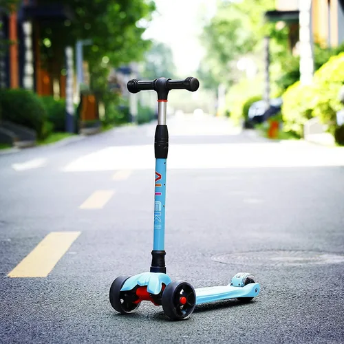 Miniatura 8 de Allek - Kick Scooter B02. Patinete Lean 'N Glide con ruedas de poliuretano extra anchas y luz LED, 4 alturas ajustables para niños de 3 a 12 años