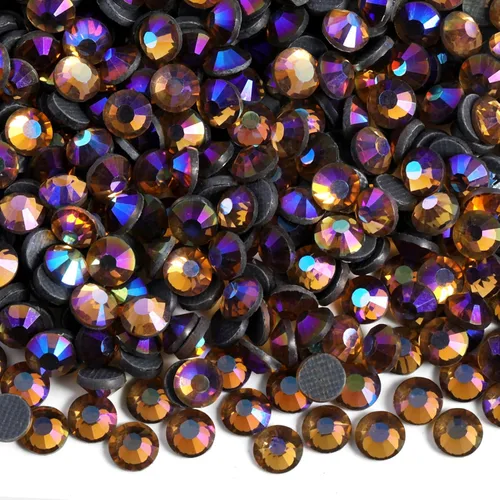 Miniatura 30 de 6000 diamantes de imitación termoadhesivos a granel, diamantes de imitación azules para ropa de manualidades, cristales termoadhesivos para Zafiro