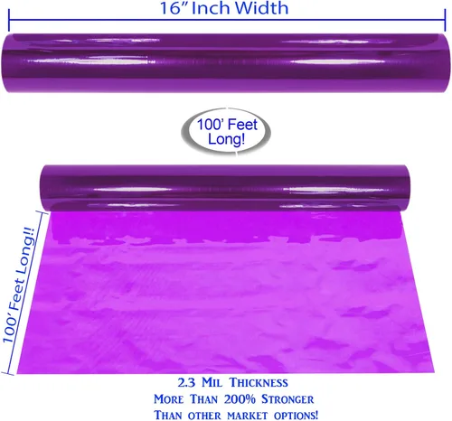 Miniatura 2 de AnapoliZ Rollo de celofán morado 100 pies de largo x 16 pulgadas de ancho 2.3 mil de grosor morado translúcido Regalos, cestas, golosinas