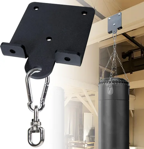 Gancho de madera para saco de boxeo pesado, soporte para colgar bolsas de alta resistencia, rotación de 360°, gancho de vigas de madera para boxeo,