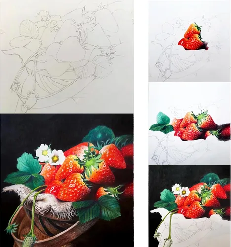 Miniatura 3 de Heshengping Juego de 48 lápices de colores para dibujo y bocetos para libros para colorear, kit de dibujo, suministros de arte con estuche de lona