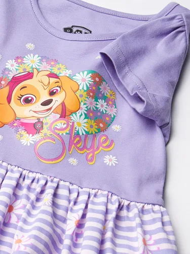 Miniatura 2 de Paw Patrol Vestido de algodón para niñas pequeñas, talla única, paquete múltiple