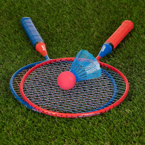 Miniatura 8 de Franklin Sports Juego de raqueta de bádminton - Smashminton, de gran tamaño, conjunto juvenil para 2 jugadores con pájaros para niños