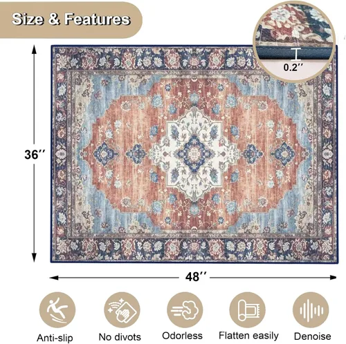 Miniatura 2 de Tapete para silla de oficina para suelo de madera dura, 36 x 48 pulgadas, tapete resistente para silla de escritorio para madera dura, protector
