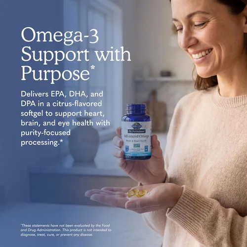 Miniatura 2 de Garden of Life Aceite de pescado omega avanzado formulado por el Dr. - Limón, 1,290 mg de EPA, DHA + DPA en forma de triglicéridos, suplemento Omega