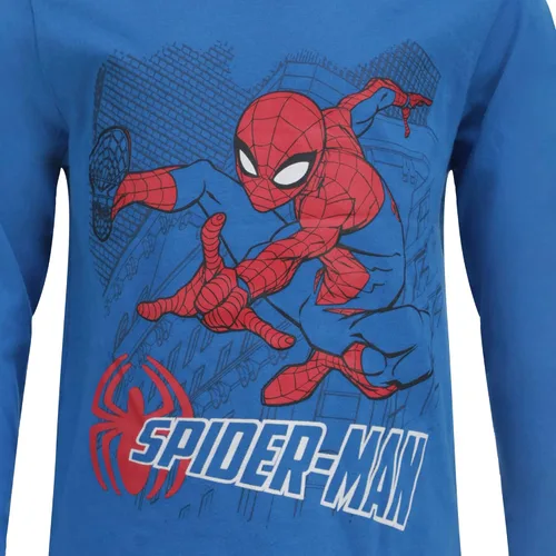 Miniatura 5 de Marvel Spider-Man - Chaleco con cremallera para niños, camiseta de manga larga y conjunto deportivo para niños pequeños y grandes - AzulRojo