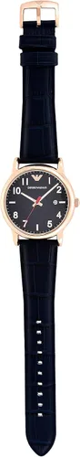 Miniatura 4 de Emporio Armani Reloj de cuero de tres manecillas para hombre