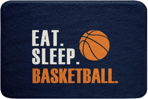 Feelyou Tapetes de baño de baloncesto con pelota 3D, para niños, niñas, mujeres, hombres, azul, para comer dormir, baloncesto, antideslizantes, para