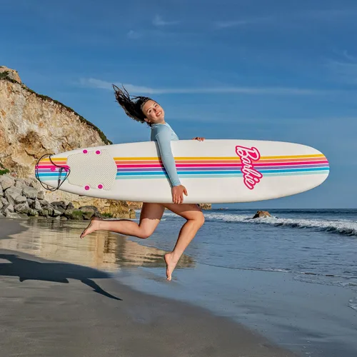 Miniatura 11 de Barbie™ Signature - Tabla de surf de 8 pies de Wavestorm Cubierta superior gráfica con parte inferior lisa de alta densidad para niños y adultos