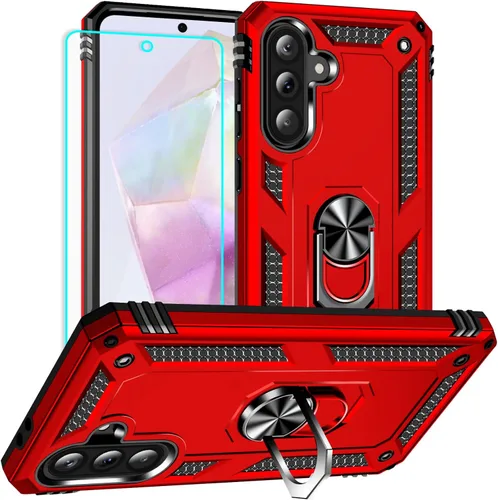 Miniatura 9 de Yiakeng Funda para Galaxy A32 5G, Samsung A32 5G, fundas protectoras de grado militar con anillo para Samsung Galaxy A32 5G (verde militar)
