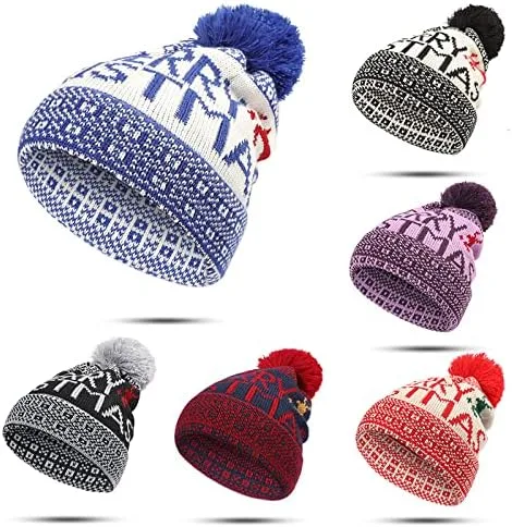 Miniatura 3 de Gorro de punto grueso suave y cálido para mujer y hombre, para otoño e invierno