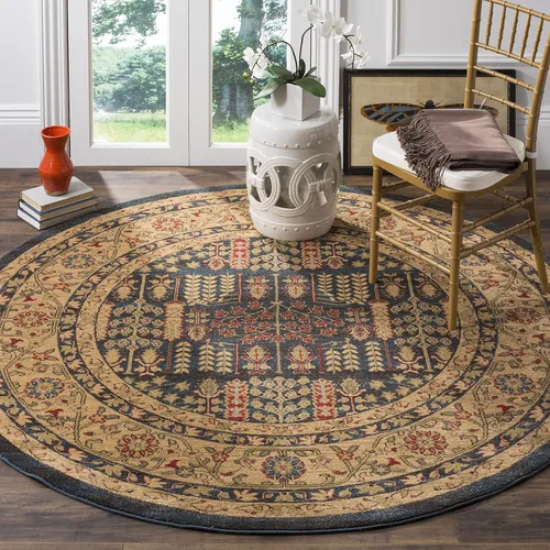 Miniatura 11 de SAFAVIEH Mahal Collection - Alfombra decorativa, 2.2 x 4 pies, azul marino y natural, diseño oriental tradicional, no desprende pelusa y de fácil