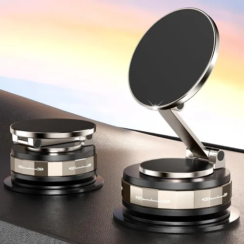 Yoozon Soporte magnético para teléfono Mag Safe con succión fuerte al vacío de 2400 gf, soporte plegable de rotación de 360° para todos los