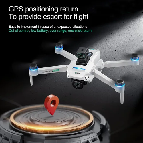 Miniatura 6 de Dron con cámara 4K, drones GPS HD para adultos, control remoto con pantalla, evitación de obstáculos, motor sin escobillas FPV, transmisión 5G, 2