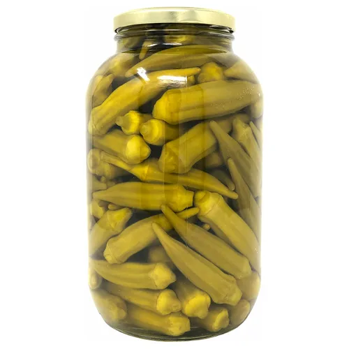 Miniatura 4 de Lara's Pickled Okra con bandeja para servir (paquete de 2, 64 onzas cada uno) - Okra suave de estilo sureño artesanal - Perfecto para charcutería