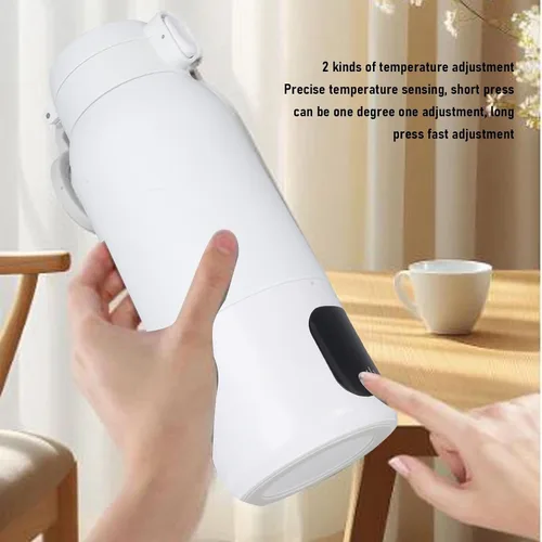 Miniatura 4 de Hervidor eléctrico de viaje, 16.9 fl oz, calentador de agua portátil USB de acero inoxidable 316 con PD carga rápida y temperatura ajustable