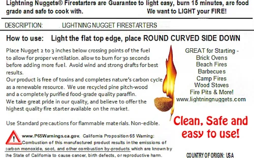 Miniatura 8 de Lightning Nuggets Firestarter para combustible de carbón