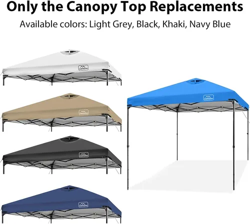 Miniatura 64 de KAMPKEEPER Cubierta de Repuesto Superior para Carpa Toldo Emergente con Ventilación de Aire y Correa Elástica Ajustable, Poliéster Resistente a Azul
