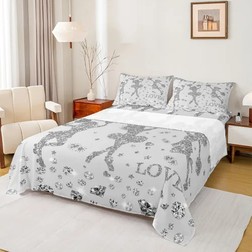 Miniatura 32 de Erosebridal Juego de sábanas de gimnasia para niñas y niños, tamaño individual, juego de sábanas de teñido anudado arcoíris, juego de ropa de cama