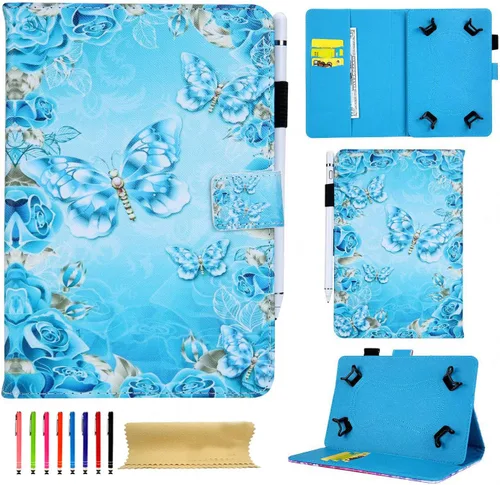 Miniatura 16 de Funda universal para tablet de 9.5 a 10.5 pulgadas, con soporte para lápiz capacitivo y ranuras para tarjetas de crédito para iPad de 9.7 pulgadas