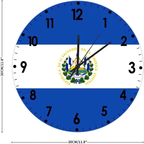 Miniatura 606 de Cheyan Reloj de pared con bandera de Canadá de 12 pulgadas, silencioso, sin tictac, de PVC, funciona con pilas, reloj redondo decorativo, regalo