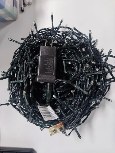 Miniatura 17 de MZD8391 300 luces LED rojas y verdes de 105 pies, luces de Navidad para interiores y exteriores, luces de árbol de Navidad, decoraciones de fiesta