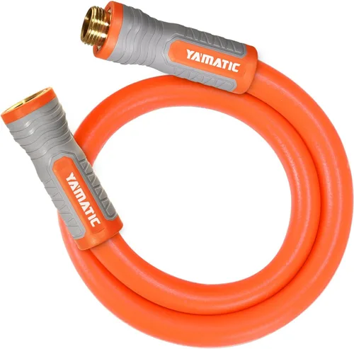 YAMATIC - Manguera corta para el jardín resistente de 5/8 pulgadas x 3 pies, manguera superflexible, para todo tipo de clima, ligera, presión máxima
