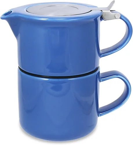 Miniatura 16 de FORLIFE Té para uno con infusor de 14 onzas, grafito negro