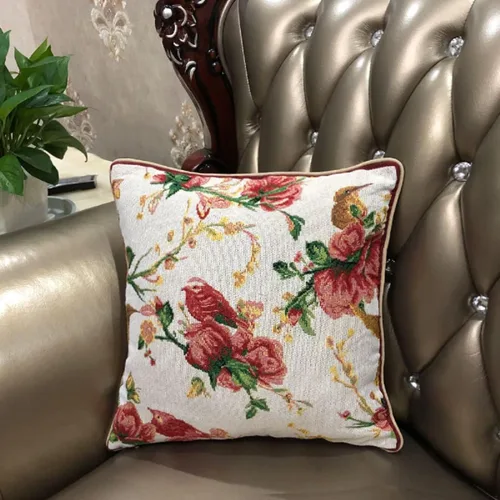 Miniatura 7 de Tache 6250-CC - Funda de cojín tejida para cojín festivo con diseño floral de Navidad, diseño floral, color rojo, 1 pieza de 16 x 16 pulgadas