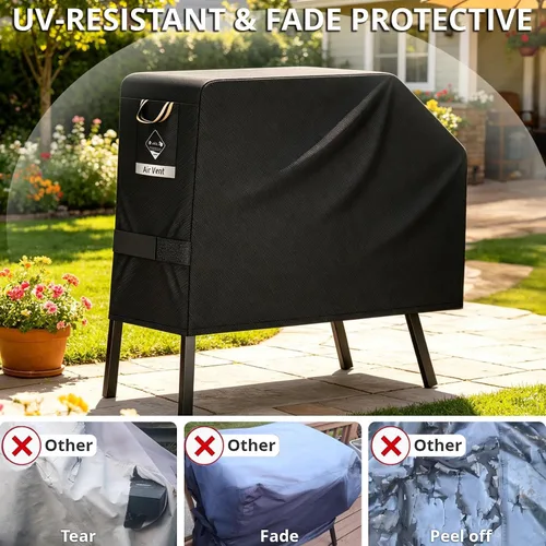 Miniatura 5 de PasWith Cubierta de Plancha para Blackstone de 22 pulgadas con Capucha y Soporte【Tela Resistente de Servicio Pesado 600D Mejorada】Cubierta