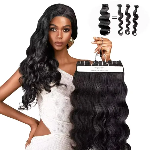 TRIIPPY Paquetes de cabello humano ondulado, 100% cabello camboyano sin procesar SoftMAX, 3 paquetes (16, 16, 16, 16 pulgadas), triple la vida útil