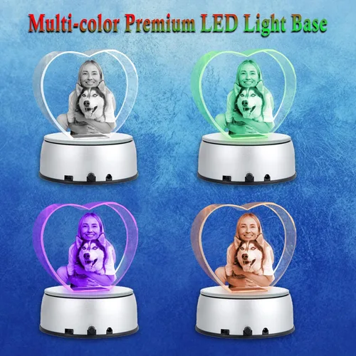 Miniatura 3 de Regalos conmemorativos personalizados para mascotas, marco de fotos de cristal 3D de perros o gatos, marco de fotos grabado con láser personalizado