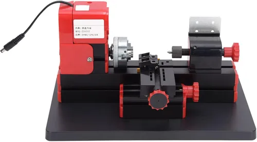 Miniatura 6 de ViaGasaFamido Kit de torno de metal 24W Mini máquina de torno motorizado 20000RPM DIY modelado herramienta de carpintería enchufe de EE. UU. Control
