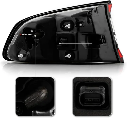 Miniatura 3 de KEEKPO - Para Dodge Charger 2015-2022 Estilo Fábrica Luz Trasera Lámpara de Freno Montada en el Cuerpo Exterior de Repuesto Lado del Pasajero Rojo