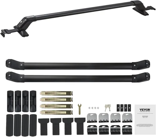 Miniatura 9 de VEVOR Barras transversales para portaequipajes de techo, barras transversales de portaequipajes de techo de aluminio, se ajustan a techos sin rieles