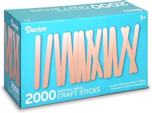 Miniatura 7 de Darice Palitos de paletas para manualidades, 4.5 pulgadas, 1000 piezas, 500 palitos de madera de colores arcoíris para manualidades, 500 palos