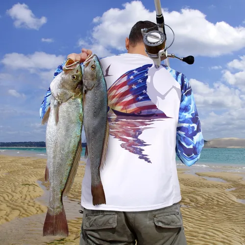Miniatura 71 de Palmyth - Camiseta de pesca para hombre, con manga larga, protección solar ultravioleta FPU 50+, con bolsillo