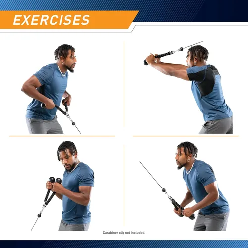 Miniatura 4 de Marcy - Cuerda de tríceps de nailon resistente para entrenamiento de la parte superior del cuerpo TCR-24