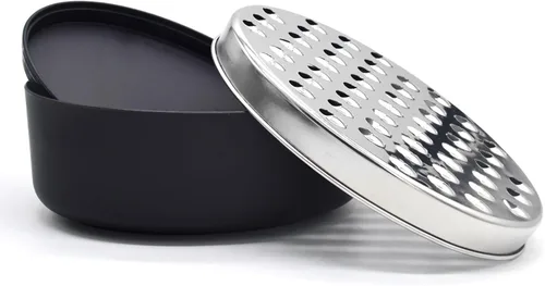 Miniatura 4 de Rallador de queso de acero inoxidable con recipiente de almacenamiento hermético, rallador de caja para cocina, triturador para parmesano, queso