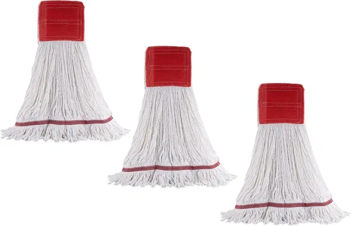 Miniatura 10 de Matthew - Trapeador de microfibra de limpieza resistente, repuesto de cabezal de trapeador húmedo, excelente absorción, capacidad de lavado premium