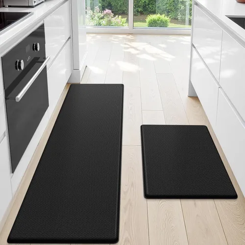 Miniatura 17 de StepLively Tapete de cocina, 2 piezas, tapetes de cocina acolchados para piso, juego de alfombras de cocina antifatiga, tapete antideslizante