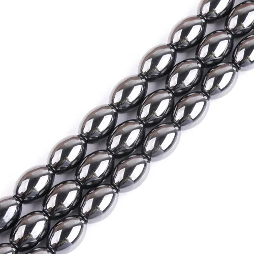 Miniatura 44 de HAAMIIQII 35 piezas de cuentas de gema suelta de hematita negra natural de 12 mm en forma circular, cuentas de piedra espaciadora para hacer