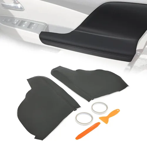 Miniatura 10 de KUAFU Funda para reposabrazos de panel de puerta Compatible con tapicería de reposabrazos de puerta delantera Honda Odyssey 2011-2017 PVC negro - 2