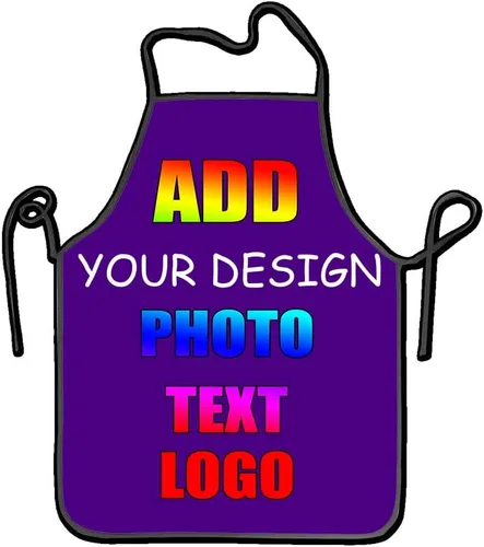 Miniatura 20 de NALAHOME Delantales personalizados para hombres y mujeres delantales personalizados con logotipo de texto fotográfico Negro
