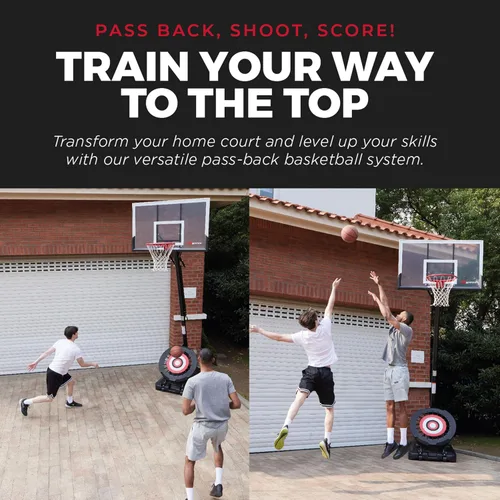 Miniatura 5 de IE Sports Aro de baloncesto portátil con altura ajustable de 7.5-10 pies y reboteador